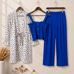 Smokey Polka Flapper Gown 3 Piece