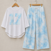 Tie-Dye Style Western 2-Pcs Summer Tracksuit For Her CWTS-01