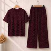 Glitter Round Neck Women 2 Piece Summer Dryfit Tracksuit For Her