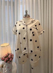 Polka Dot Premium Soft Cotton 2-Piece Night Suit