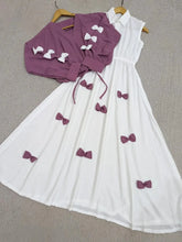 Classic Wine Bow Embellished Maxi 2-Piece