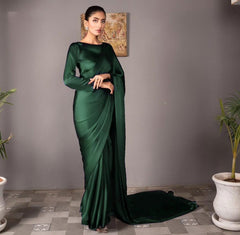 Trendy Silk Stitched Saree
