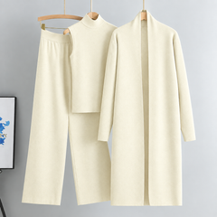 Long Gown Style 3-Pcs Winter Co-Ord Suit. WWTS-13