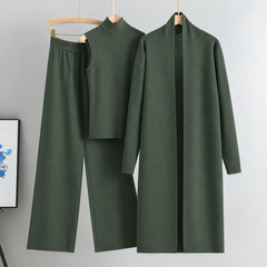 Long Gown Style 3-Pcs Winter Co-Ord Suit. WWTS-13