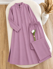 Comfort Premium Quality Long Button CoOrd Set 2 Piece