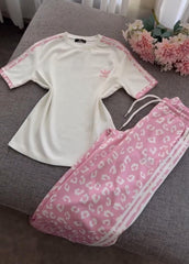Leopard Print Casual 2-Piece Co-Ord Set