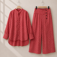 Elegant Polka Dot Co-Ord Set
