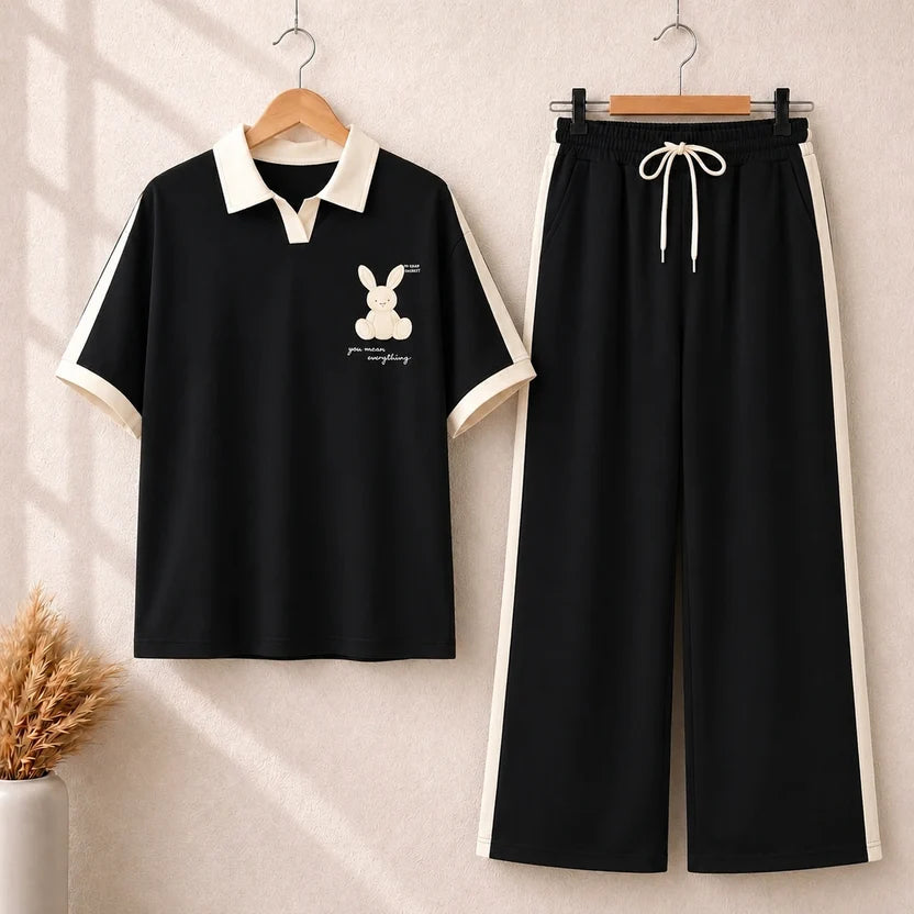 Little Bear Style Western 2-Pcs Summer Tracksuit For Her MWTS-34