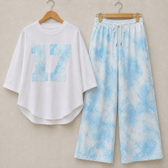 Tie-Dye Style Western 2-Pcs Summer Tracksuit For Her CWTS-01