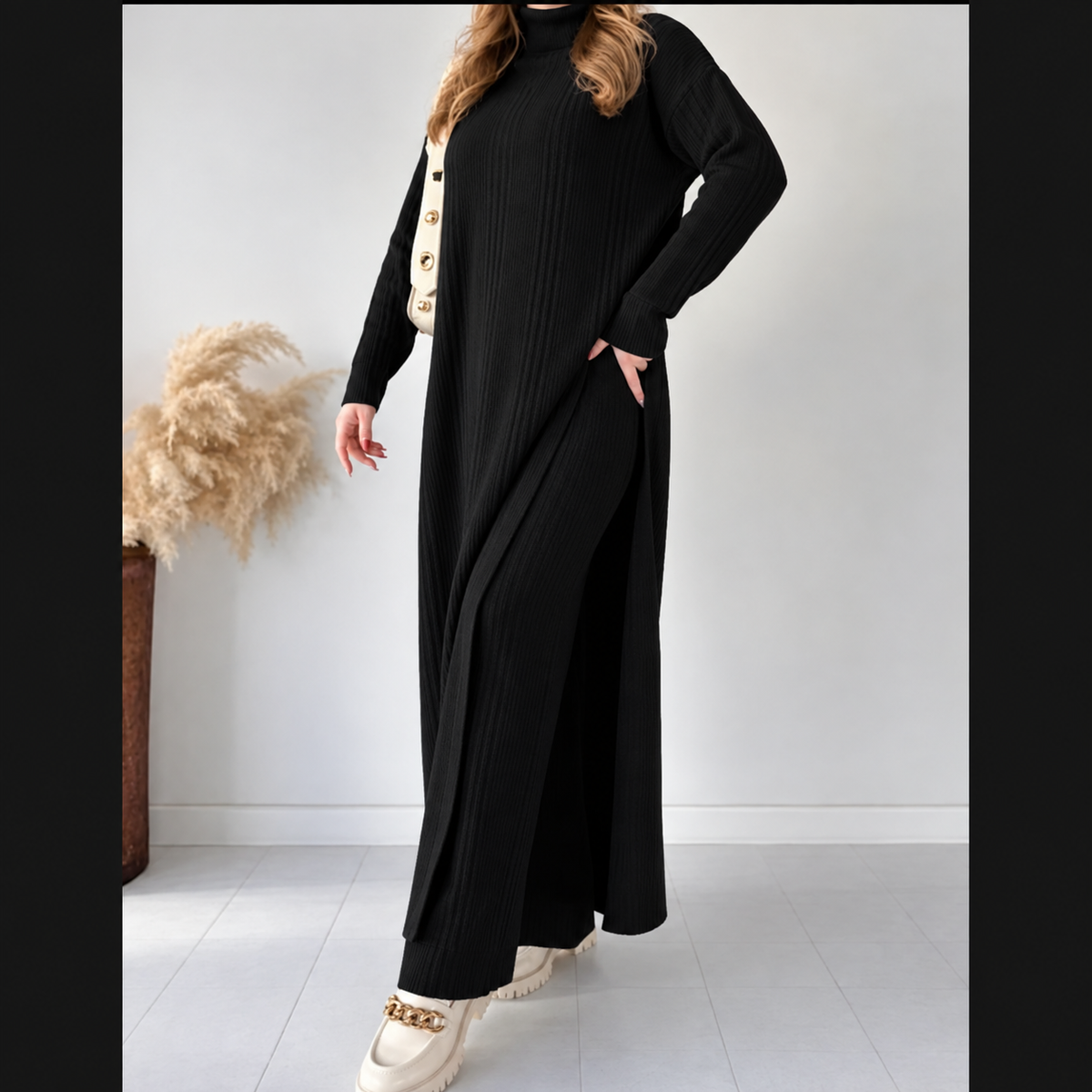 Roll Neck Style knit CoOrd Set