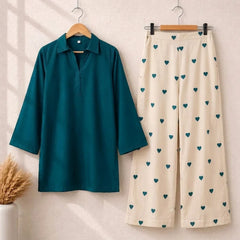 Trendy Heart Style Casual Stitch 2 Piece
