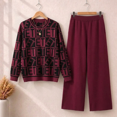 Alphabet Premium Quality Winter 2-Pcs Co-Ord Set. CWTS-43