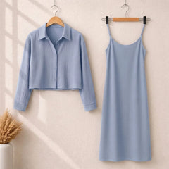Korean Style Long Koti Maxi 2 Piece