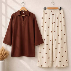 Trendy Heart Style Casual Stitch 2 Piece
