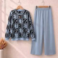 Alphabet Premium Quality Winter 2-Pcs Co-Ord Set. CWTS-43