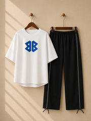 Casual Print Flapper Style 2-Pcs Summer Tracksuit For Her CWTS-02