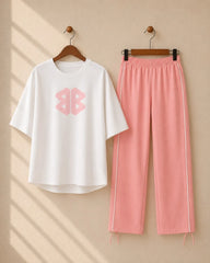 Casual Print Flapper Style 2-Pcs Summer Tracksuit For Her CWTS-02