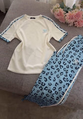Leopard Print Casual 2-Piece Co-Ord Set