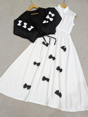 Classic Wine Bow Embellished Maxi 2-Piece