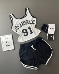 Los Angeles 91 Women’s printed Shorts & Top