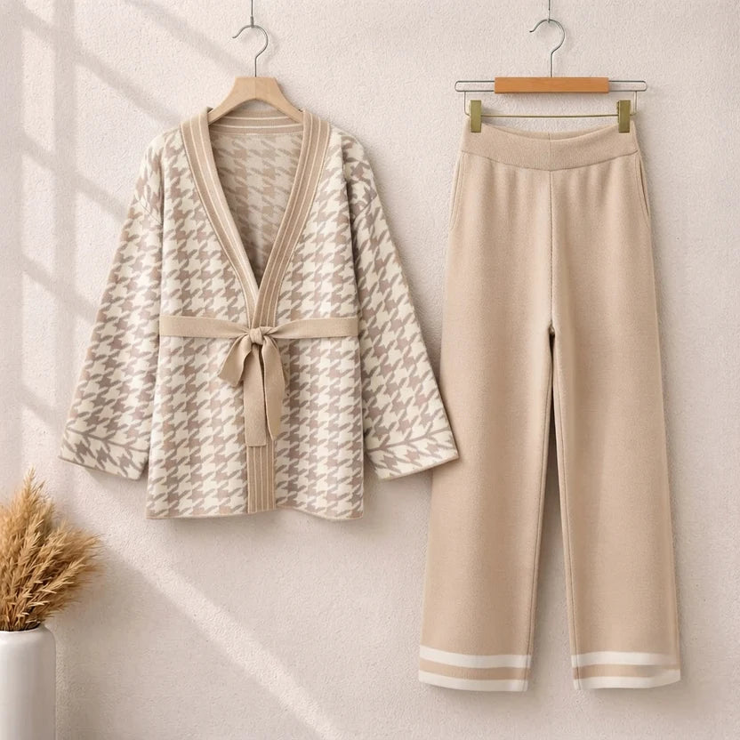 Belt Style Premium Quality Winter 2-Pcs Co-Ord Set. CWTS-34