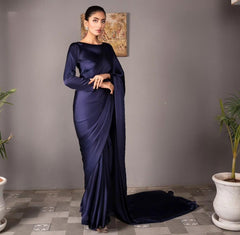 Trendy Silk Stitched Saree