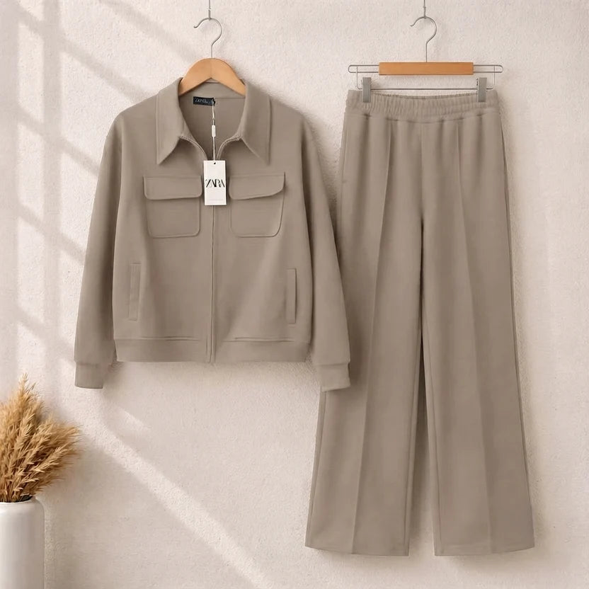 6 Pocket Style Premium Quality Winter 2-Pcs Tracksuit. CWTS-37