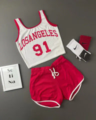 Los Angeles 91 Women’s printed Shorts & Top