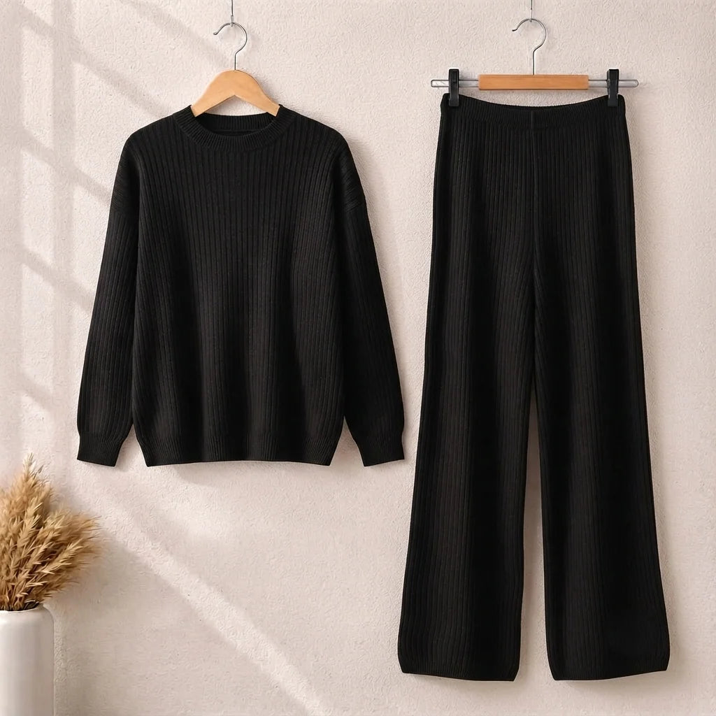 Rib Premium Quality Winter 2-Pcs Tracksuit. CWTS-36