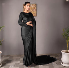 Trendy Silk Stitched Saree