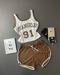 Los Angeles 91 Women’s printed Shorts & Top