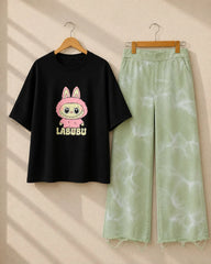 Labubu Print Women 2 Piece Dryfit Tracksuit For Her
