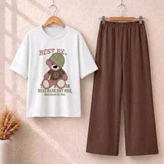 Teddy Bear Western Style 2-Pcs Summer Tracksuit For Her MWTS-31