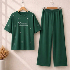 Bow Style Western 2-Pcs Summer Tracksuit For Her MWTS-37