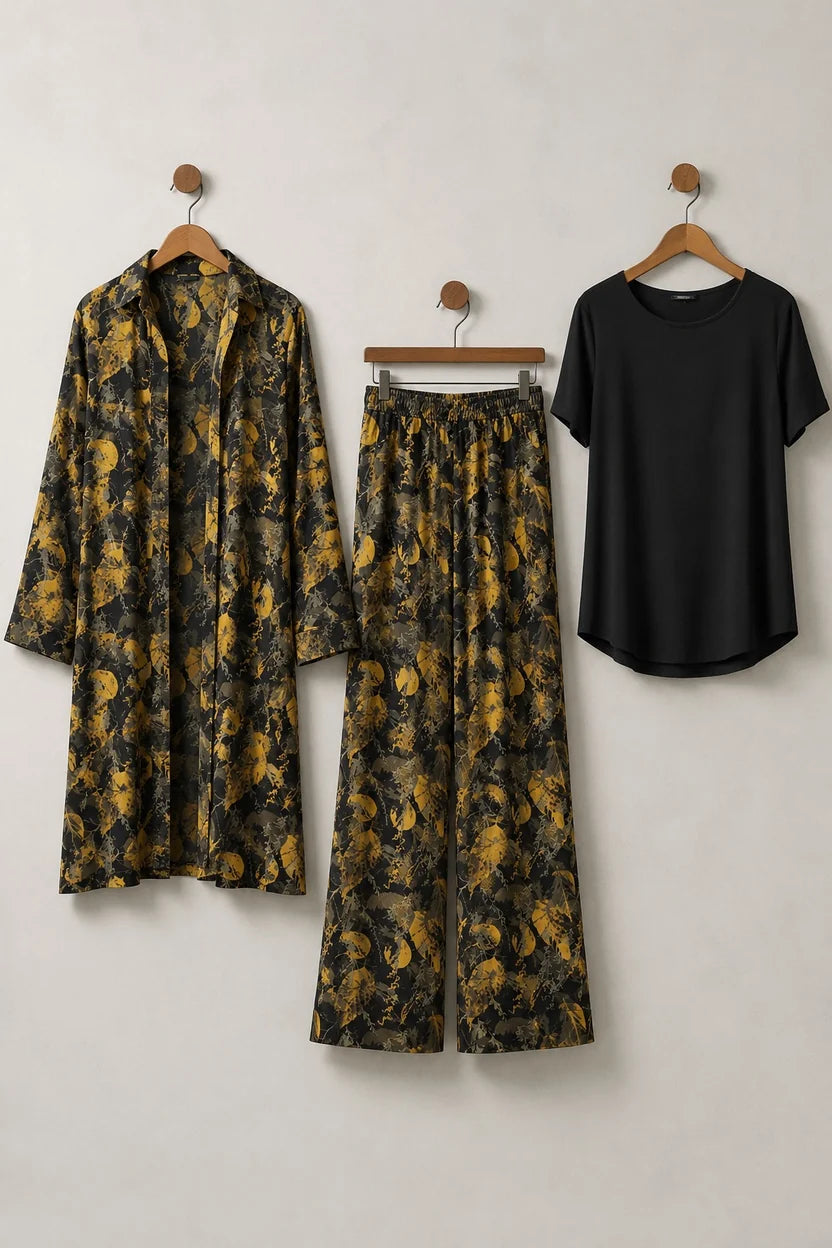 Trendy Floral Shrug 3 Piece