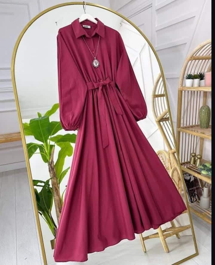 Comfort Belt Style long Frock