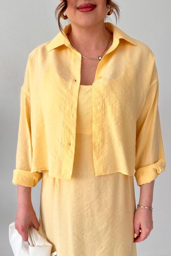 gomlek elbise takim sari elbise modelleri mazibutik elbise 58581 15 O