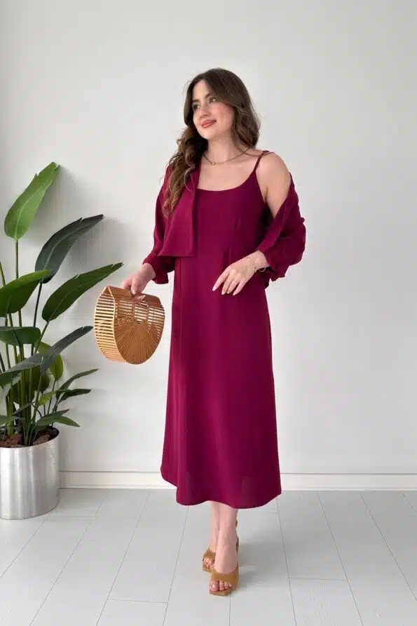gomlek elbise takim visne elbise modelleri mazibutik elbise 58726 15 O