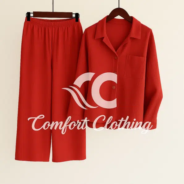 Red Loungewear Set Display